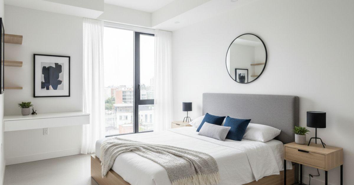 bedroom in a 1 BHK flat near Moshi Alandi Road